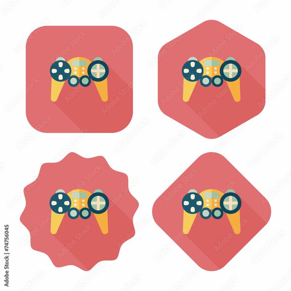 Game controller flat icon with long shadow,eps10 Game controller flat icon with long shadow,eps10