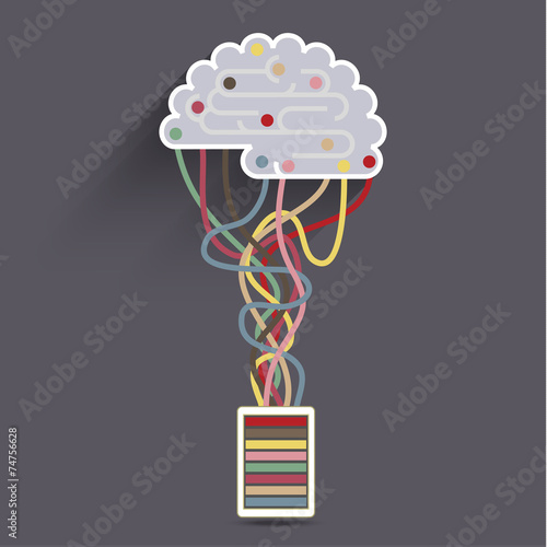 The brain is connected to the network.