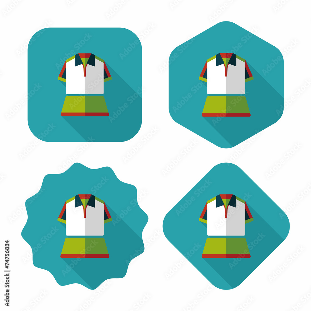 sport outfit flat icon with long shadow,eps10 sport outfit flat icon with long shadow,eps10