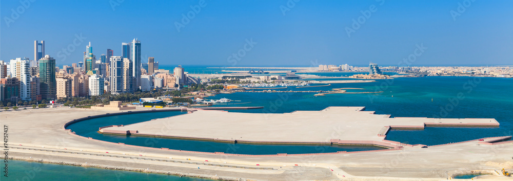 Εκτύπωση καμβά Bird view panorama of Manama city, Bahrain