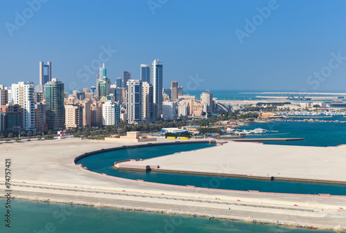 Bird view of Manama city, Bahrain