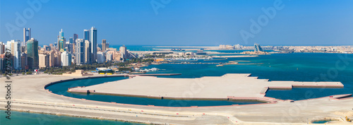 Bird view panorama of Manama city, Bahrain