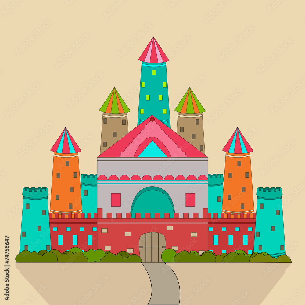 Colorful palace for fairy tales.