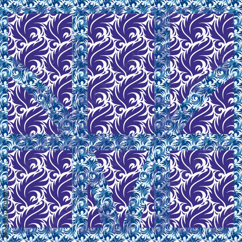 Patterned frame of curls