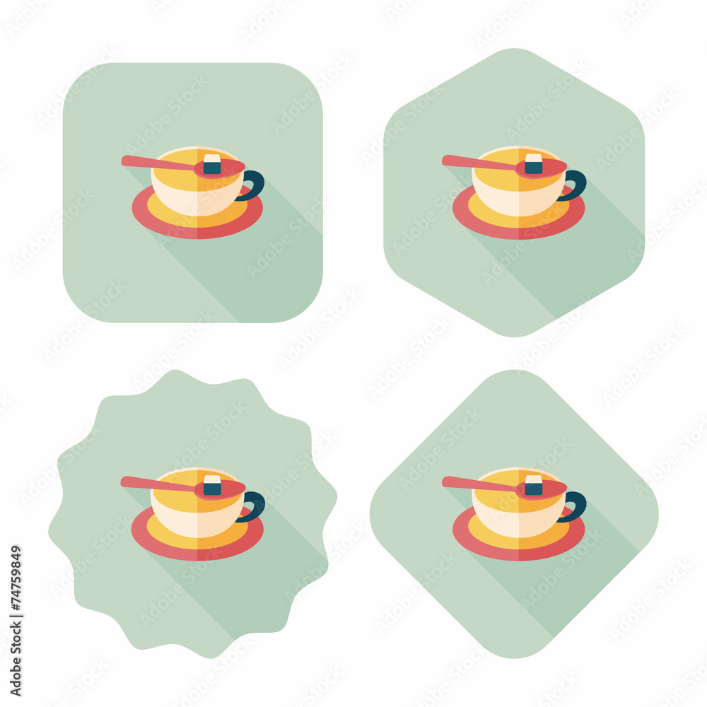 coffee flat icon with long shadow,eps10 coffee flat icon with long shadow,eps10