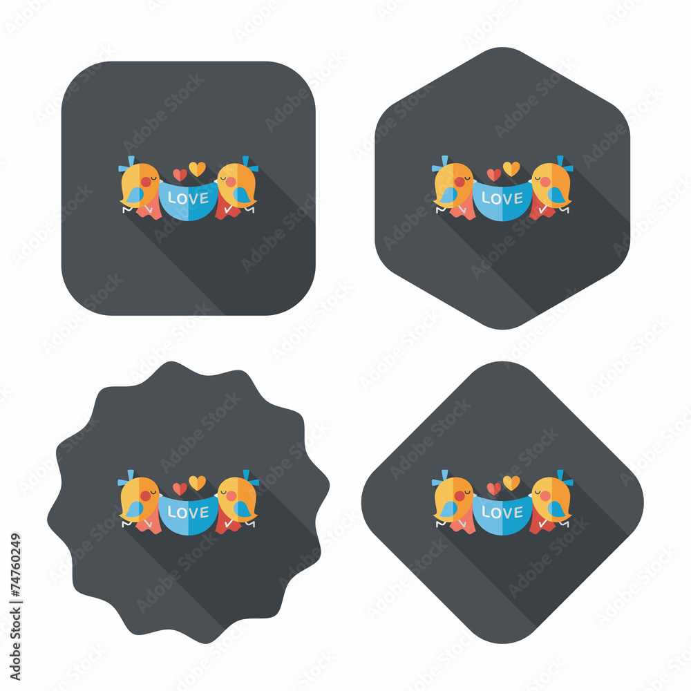 wedding bird flat icon with long shadow,eps10 wedding bird flat icon with long shadow,eps10
