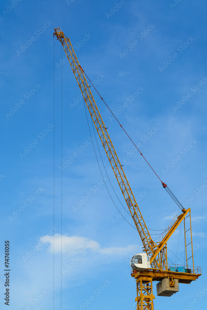 construction cranes with blue sky construction cranes with blue sky