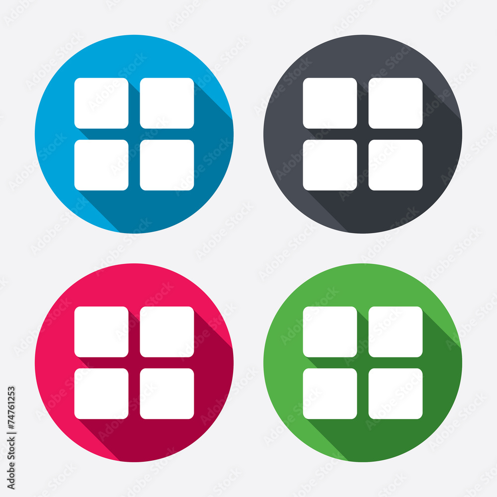 Thumbnails icon. Gallery view option symbol. Thumbnails icon. Gallery view option symbol.