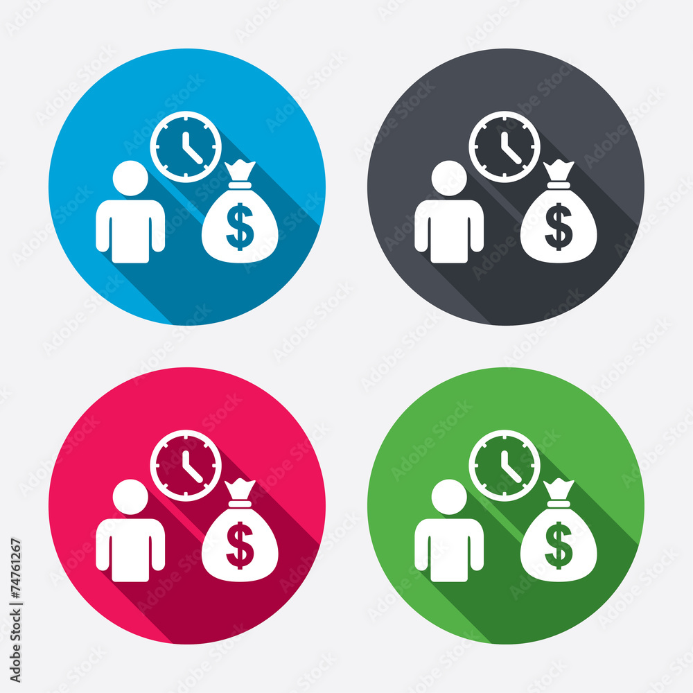 Bank loans sign icon. Get money fast symbol.