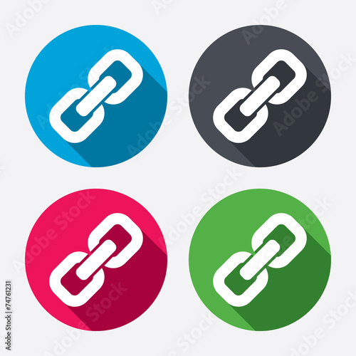 Link sign icon. Hyperlink symbol.