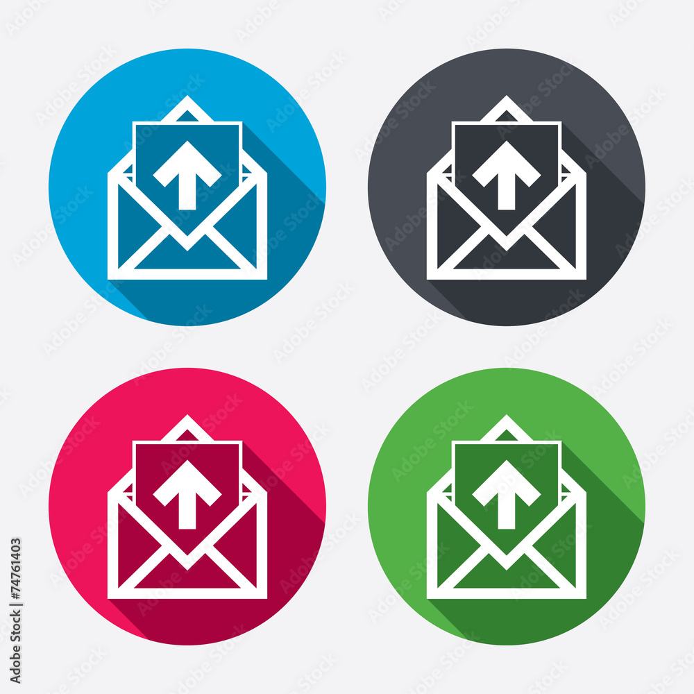 Mail icon. Envelope symbol. Outbox message sign Mail icon. Envelope symbol. Outbox message sign