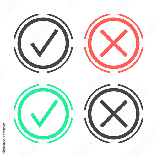 check marks in double circle