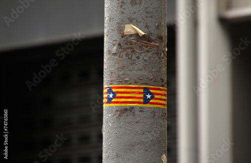 Pegatinas de la bandera independentista catalana photo