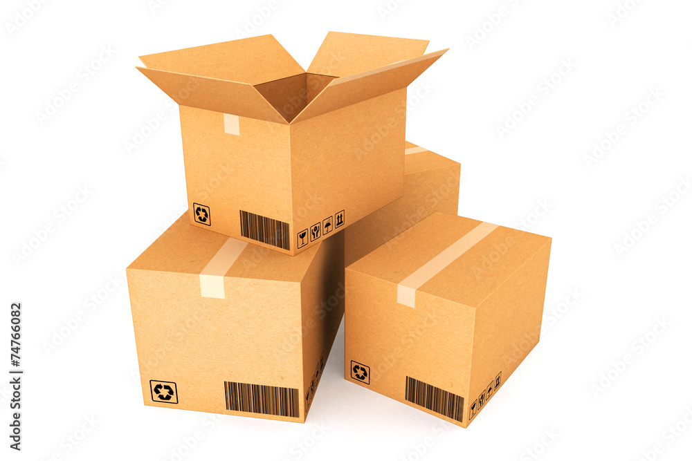 Fototapeta premium Cardboard boxes.