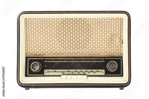 Vintage Radio isolated on white
