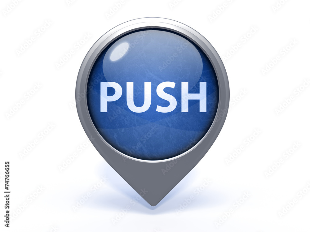 push circular icon on white background push circular icon on white background