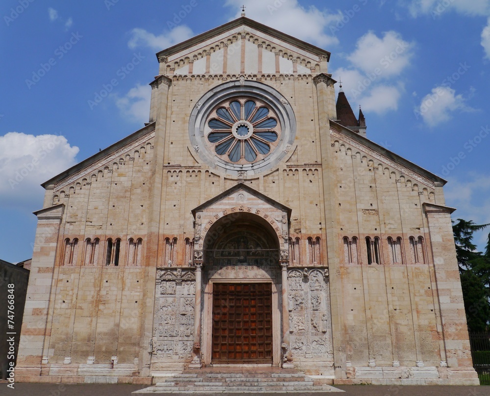 The San Zeno basilica in Verona in Italy
