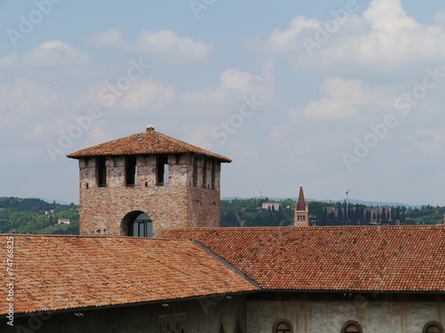 Castle Vecchio or old castle in Verona in Italy photo