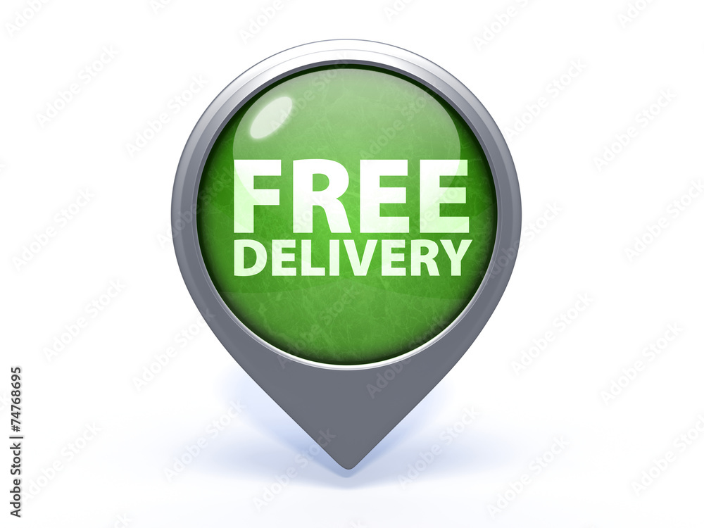 Free delivery circular icon on white background Free delivery circular icon on white background