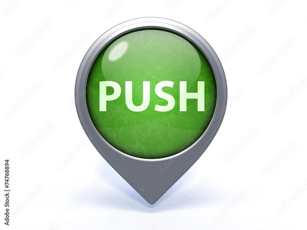 push circular icon on white background push circular icon on white background