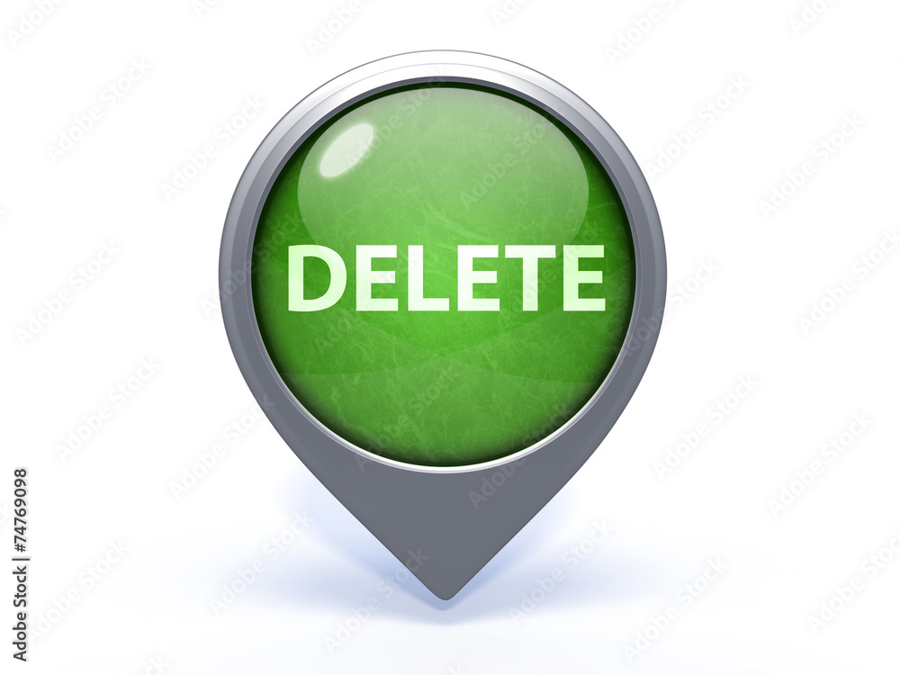 delete circular icon on white background