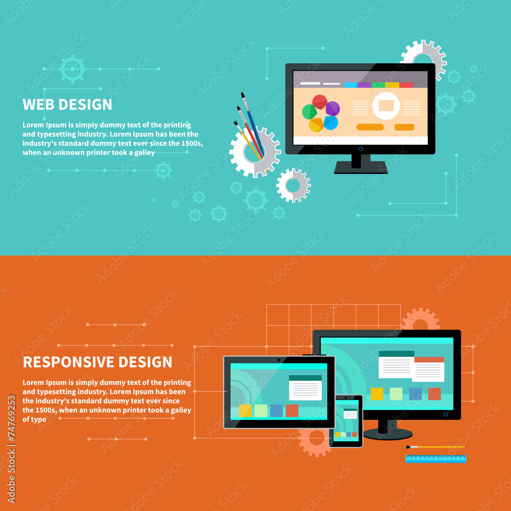 Responsive and web design concept Responsive and web design concept