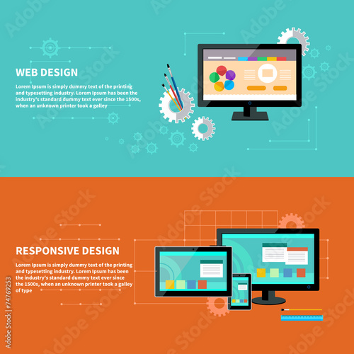 Responsive and web design concept