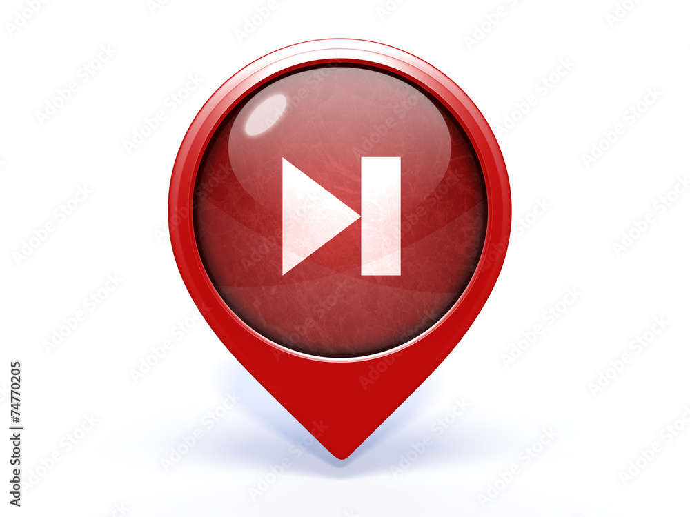 next pointer icon on white background