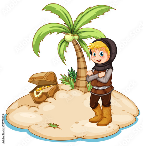 Knight and island