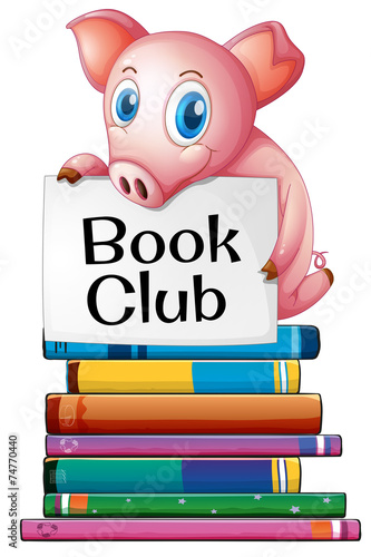 Pig and books