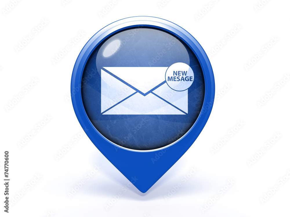 new mesage pointer icon on white background new mesage pointer icon on white background