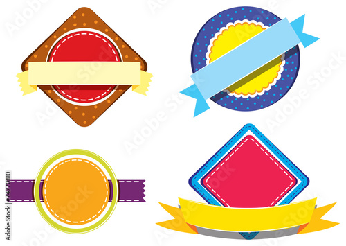 Sets of empty label templates