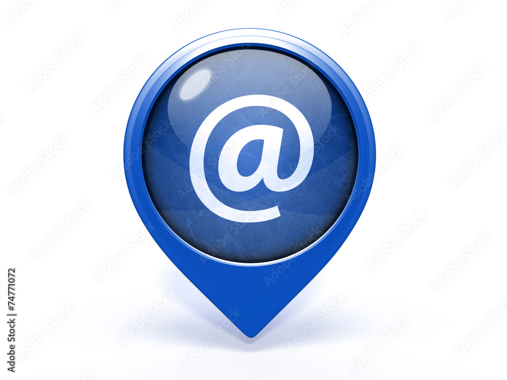 Email pointer icon on white background Email pointer icon on white background