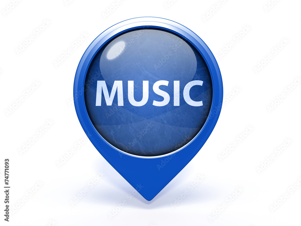 music pointer icon on white background music pointer icon on white background