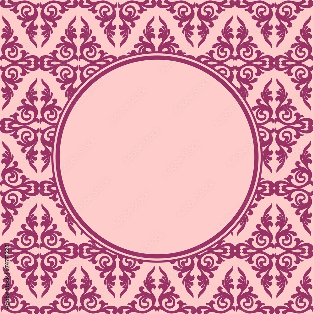 dekorativnaja round frame seamless pattern