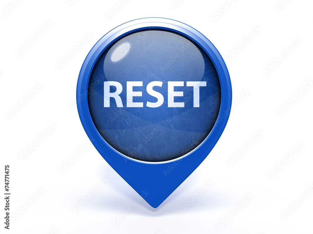 reset pointer icon on white background