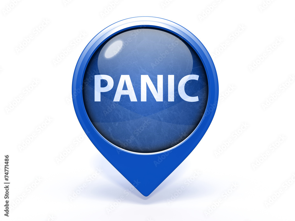 panic pointer icon on white background panic pointer icon on white background
