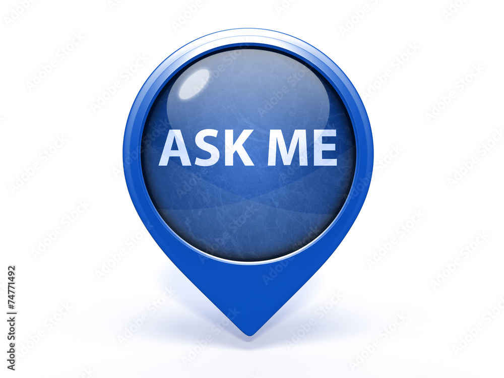 ask me pointer icon on white background ask me pointer icon on white background