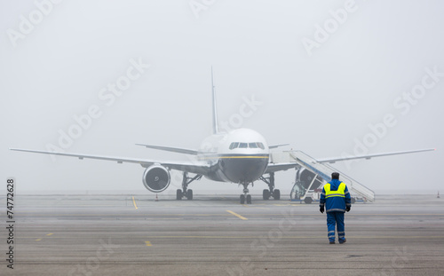 Airplane mist person