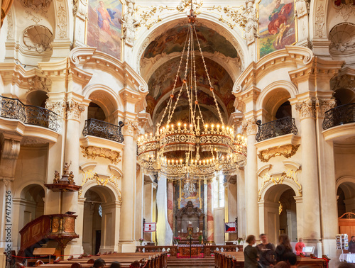 Interior Of Baroque Church Of St. Nicholas - Old Town Square in