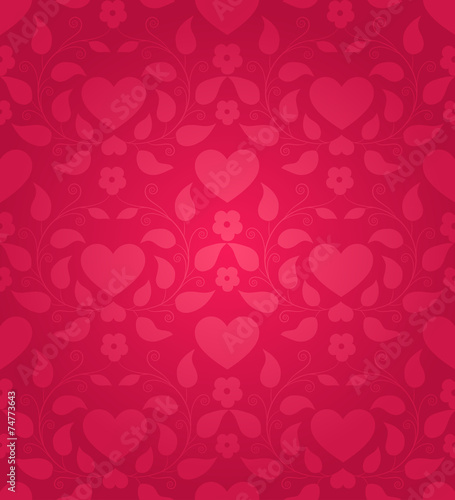 Red seamless background for Valentine's day