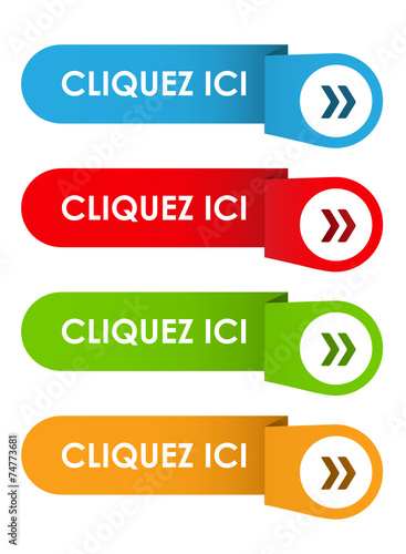 Bouton Web "CLIQUEZ ICI" (s’inscrire réserver acheter)