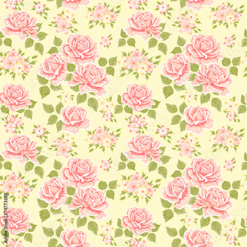 Seamless wallpaper pattern with roses
