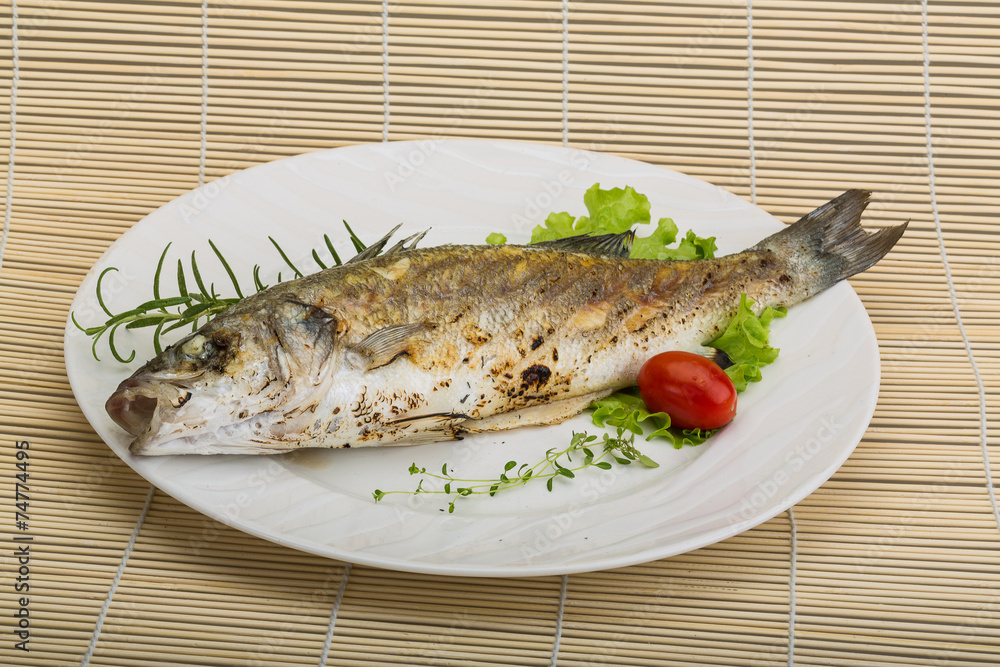 Grilled seabass