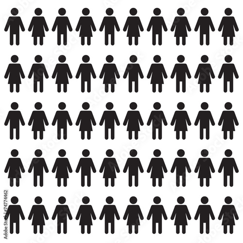 Man and woman figures, background template