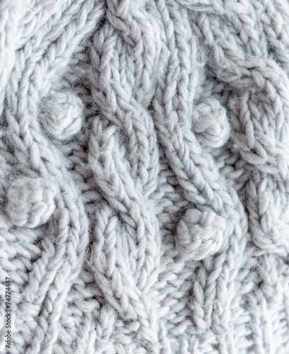 Knitting background texture, striped gray color