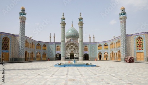 Mosque in Kashan. Traditional color mosaic. photo