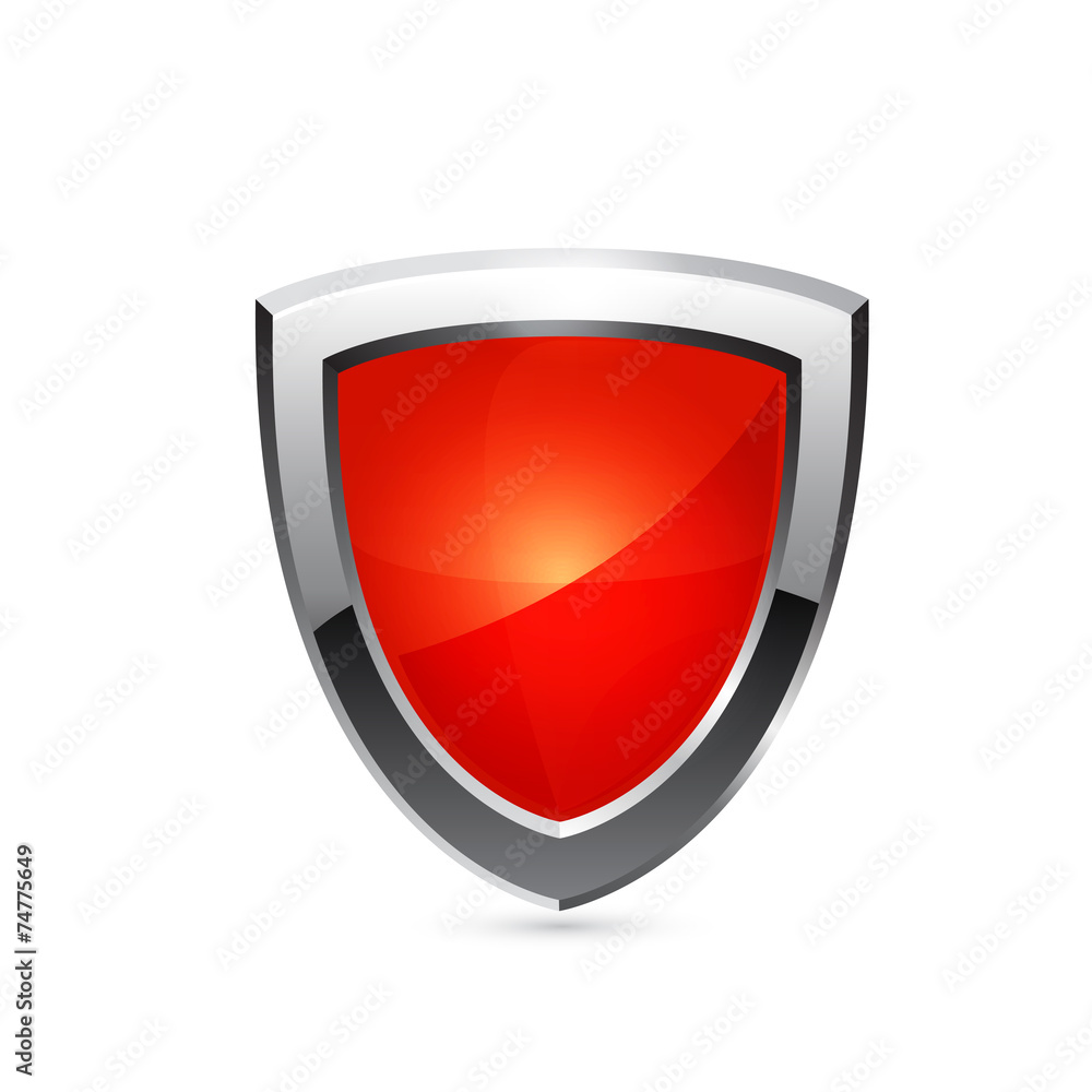 Red shield. Vector Red shield. Vector