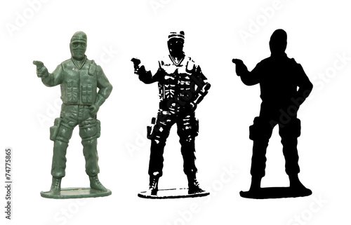 Plastic toy Soldier vector