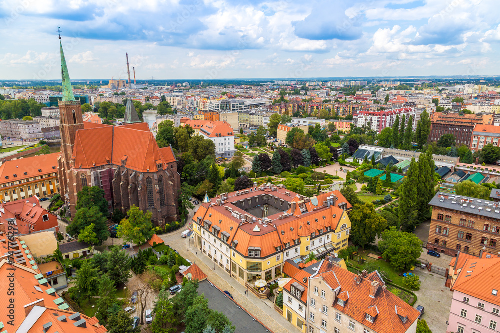 Aerial view of Wroclaw
